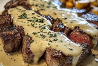 Thumbnail for Steak with Bourbon Garlic Cream Sauce 🥩🥃