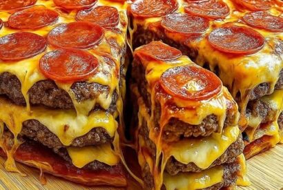 Thumbnail for Ultimate Double Cheeseburger Pizza Stack