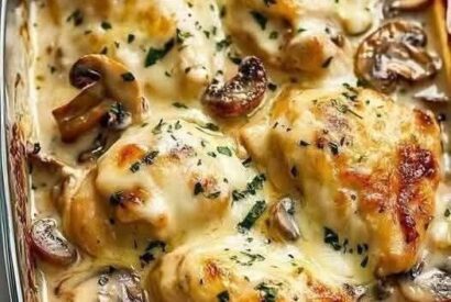 Thumbnail for Creamy Chicken and Mushroom Bake