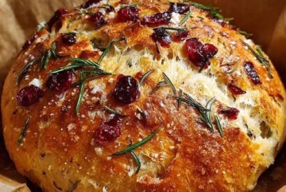Thumbnail for No-Knead Cranberry & Herb Bread with Garlic Butter