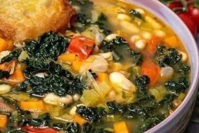 Thumbnail for Quick N Easy Tuscan White Bean Soup Recipe