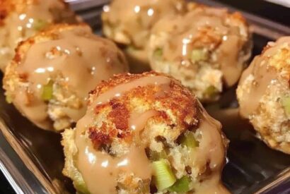 Thumbnail for Balls made of leftover turkey and stuffing