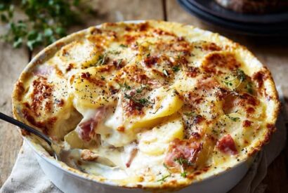 Thumbnail for Creamy Potato And Ham Gratin