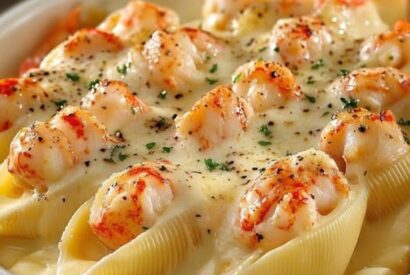 Thumbnail for Garlic Butter Lobster-Filled Jumbo Pasta Shells