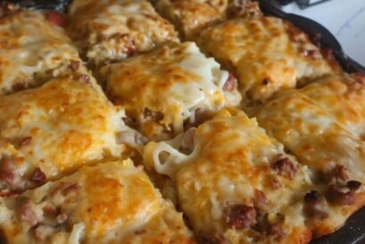 Thumbnail for Sausage, Egg and Cream Cheese Hashbrown Casserole