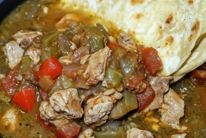 Thumbnail for Green chile stew with Hatch hot peppers