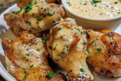Thumbnail for Creamy Garlic Parmesan Chicken Wings