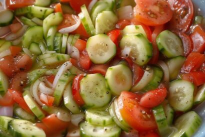 Thumbnail for Marinated Cucumber, Onion, and Tomato Salad