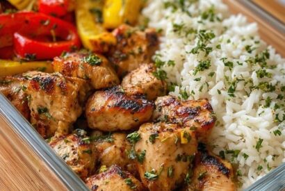 Thumbnail for Grilled Chicken Meal Prep Bowl with Rice and Peppers