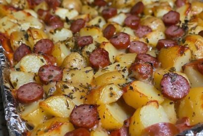 Thumbnail for Cheesy Potato and Smoked Sausage Casserole