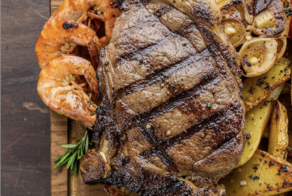 Thumbnail for 🥩 Surf & Turf Ribeye with Garlic Potatoes and Fried Eggs