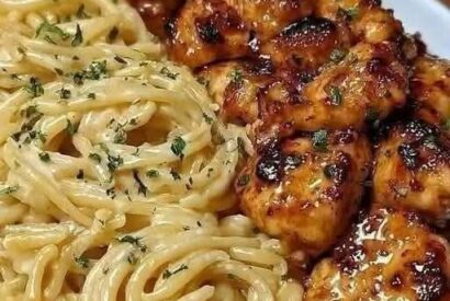Thumbnail for Lemon, Garlic And Butter Chicken With Creamy Parmesan Pasta