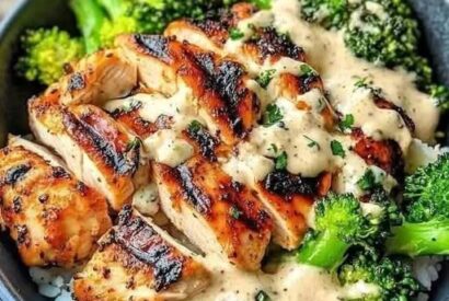Thumbnail for Grilled Chicken & Broccoli Bowls with Creamy Garlic Sauce
