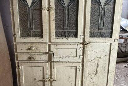 Thumbnail for Rediscovering a Forgotten Treasure: A Vintage Hoosier-Style Kitchen Cabinet with Art Deco Glass