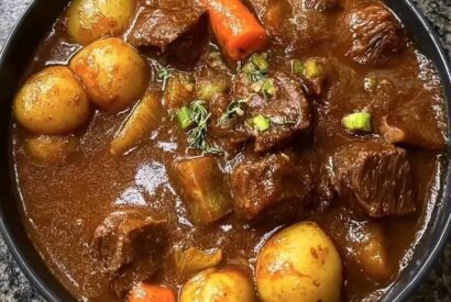 Thumbnail for Crockpot Garlic Butter Beef Bites & Potatoes