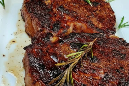 Thumbnail for Blackened Rosemary Ribeye Steak With Roasted Garlic Butter