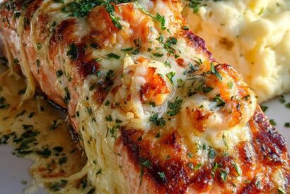 Thumbnail for Cheesy Shrimp-Stuffed Salmon 