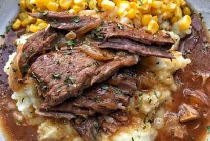 Thumbnail for 🥩 Tender Beef with Savory Onion Gravy