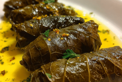 Thumbnail for Dolmadakia Recipe Greek Stuffed Grape Leaves