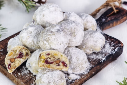 Thumbnail for Cranberry Pistachio Snowball Cookies