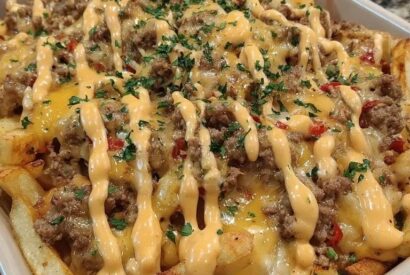 Thumbnail for Cheeseburger French Fry Casserole