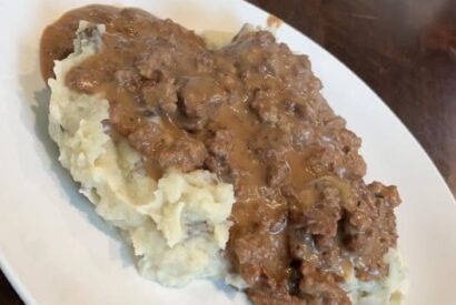 Thumbnail for Hamburger Gravy Over Mashed Potatoes